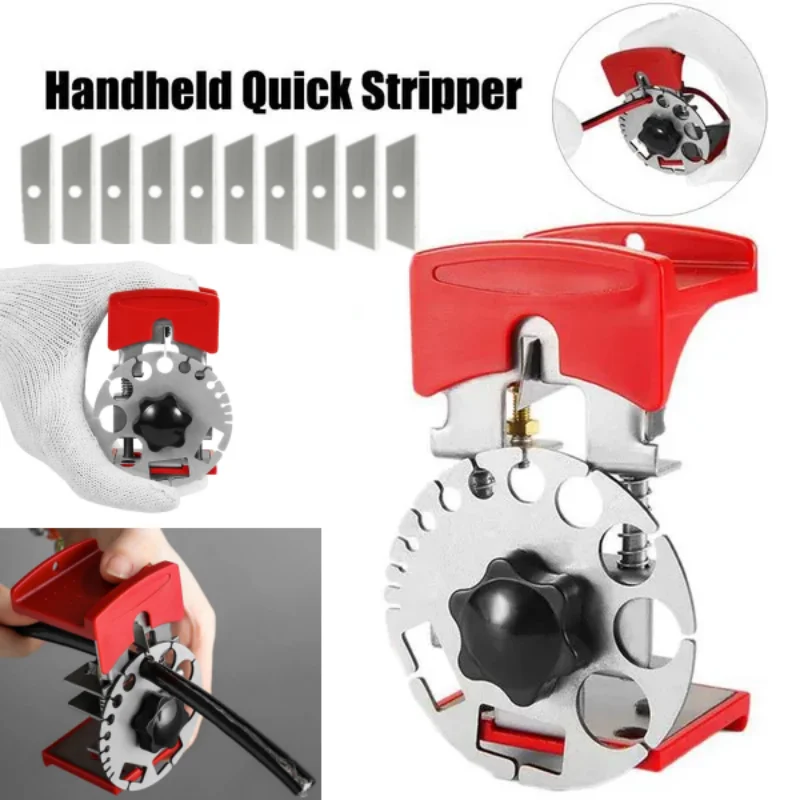 

1PC Universal Handheld Quick Stripper Electric Wire Demolisher Portable Stripper Wire Cable Cutter Multi-Tool Crimping Tools