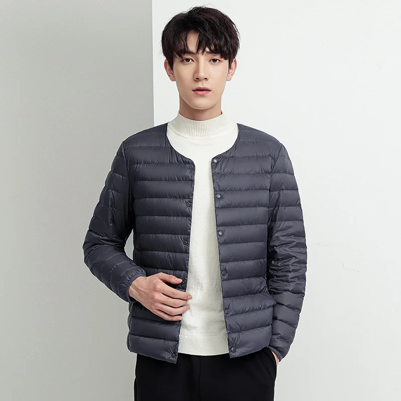 

Men Waterproof Versatile Top Parkas Solid Color Cardigan Winter Warm Lightweight Jacket Men's Autumn Winter Outdoor Parkas