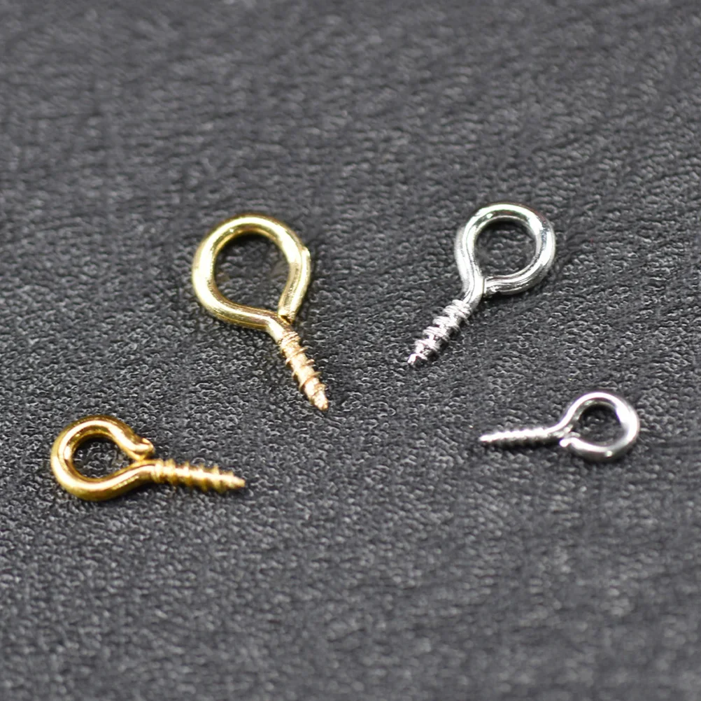 

Sheep Eye Nail Screw 2 Boxes Iron Pins DIY Small Hooks Screw In For Pendant Indoor Craft Accessories Jewelry Making
