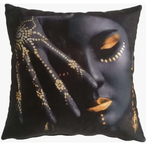 Drop Toys 4'lü Women Figured Digital Printed Black Cushion Pillow decorate Case 45x45 Cm.