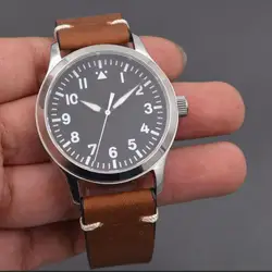 Custom Sapphire NH35 Watch For Man Military Men reloj Automatic Luxury Sport Design Clock Lume Leather Mechanical Wrist Watches