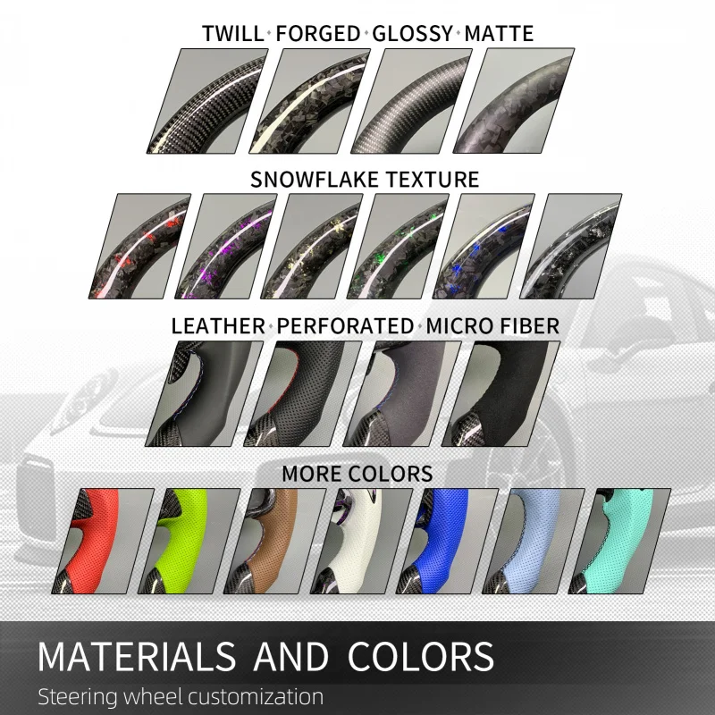 لشركة هيونداي N سلسلة إلنترا N GT I30N I20N N-Line الأحمر مزورة ألياف الكربون عجلة القيادة #6