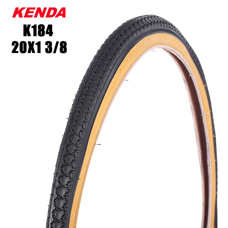 KENDA Folding Bicycle tire 20*1 3/8 (37-451) Retro Yellow Edge Mountain bike tires ultralight 420g cycling tyres pneu 55-65PSI