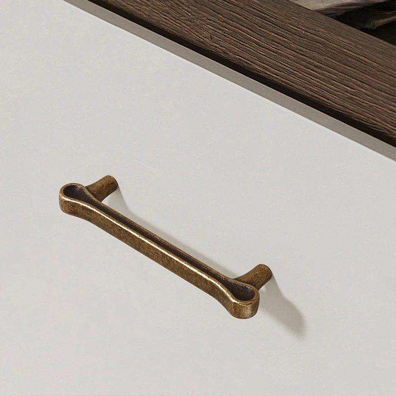 Antique Bronze Single-Hole Wardrobe Door Handle Vintage-Style Zinc Alloy Cabinet Drawer Pull Small Hand Furniture Hardware