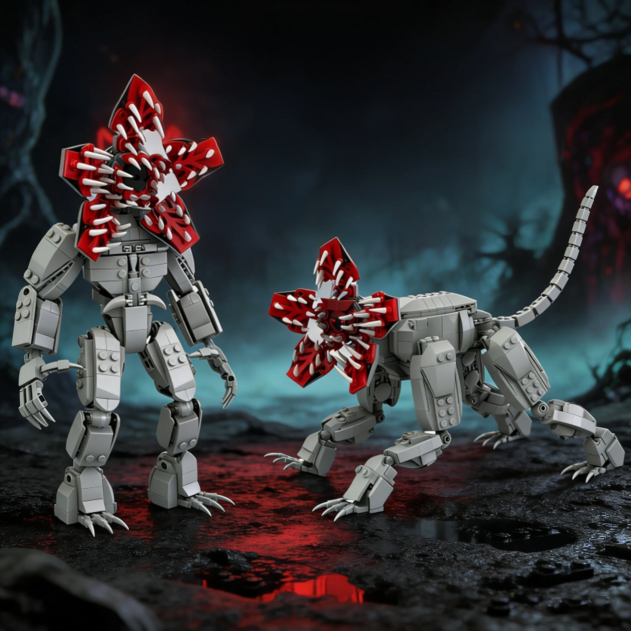 

Набор строительных блоков MOC: Модель гигантского мясокуша из сериала «Люди-вампиры» (Демогоргон, Векна, Демодог) – конструктор для детей, подарок