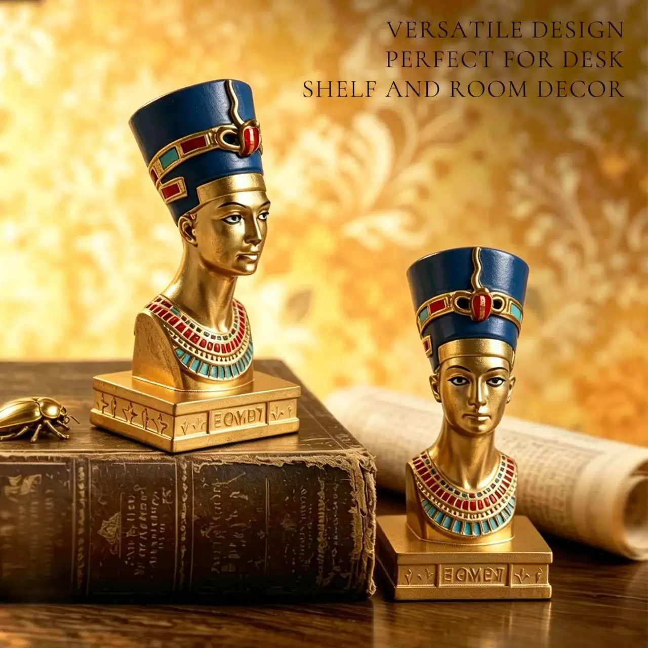Glamorous Ancient Egyptian Pharaoh Queen Sculpture Ornament Resin Figurine Statue Miniatures Home Furnishing Office Decoration