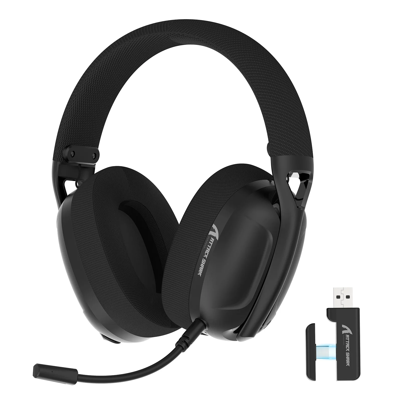 New Attack Shark L80 Gaming Headset,Tri-mode Connection,5.1 Channel Hi-Fi Stereo Surround Sound,Pluggable Microphone,Lightweight