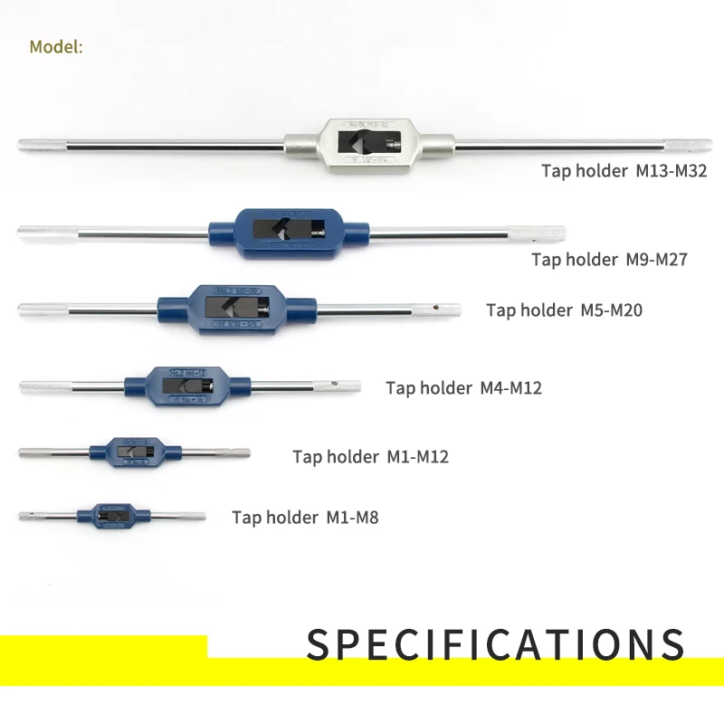 Adjustable Hand Tap Wrench Holder - High-Quality Zinc Alloy Build and Multi-Functional Applications for Tapping Threading Tools