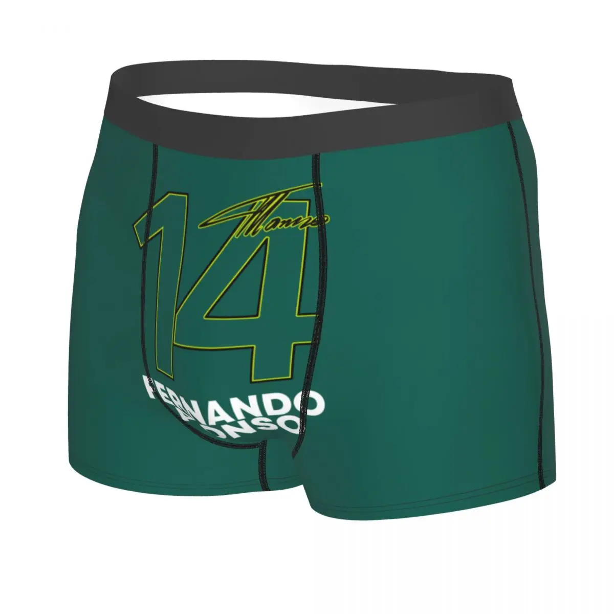 Custom Alonso Motor Racing Underwear Men Stretch Fernando Number 14 Boxer Briefs Shorts Panties Soft Underpants For Male