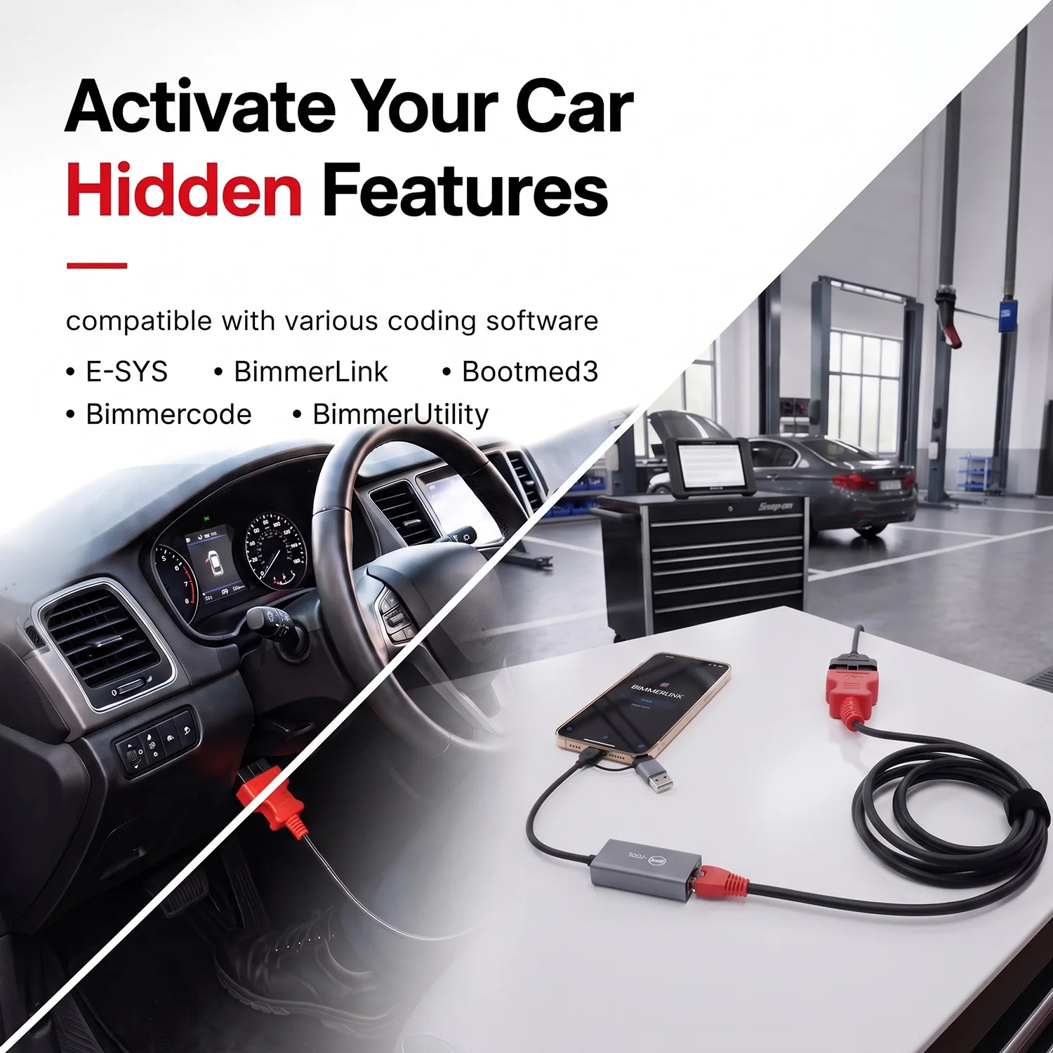 Universal Enet OBD2 adapter for all vehicles, E-SYS, ISTA, and ICOM coding And programming via Ethernet-to-OBD2 connection USB-C