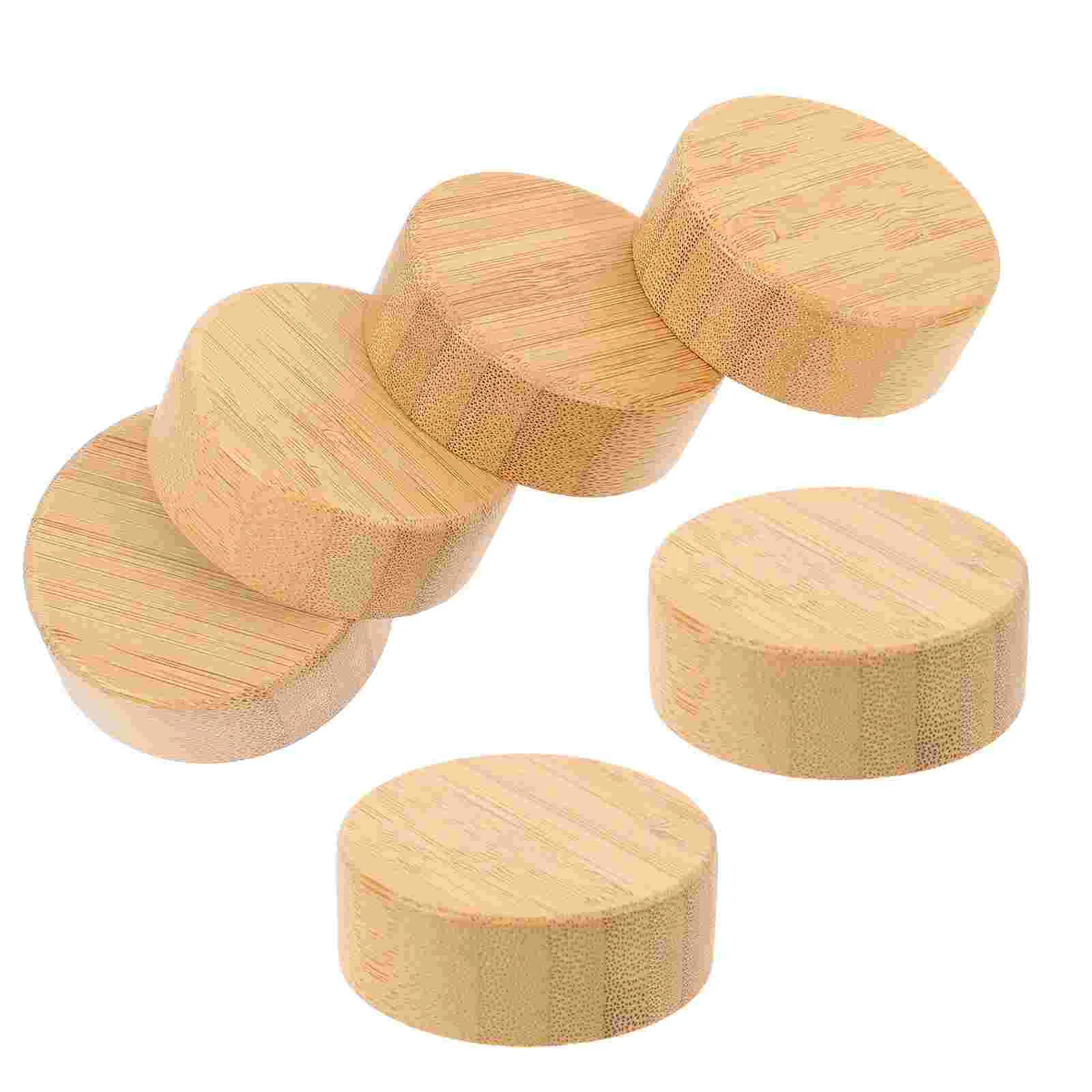 

6 Pcs Seasoning Bottle Cap Pepper Leak-proof Caps Drink Dispenser Yogurt Seal Bamboo Milk