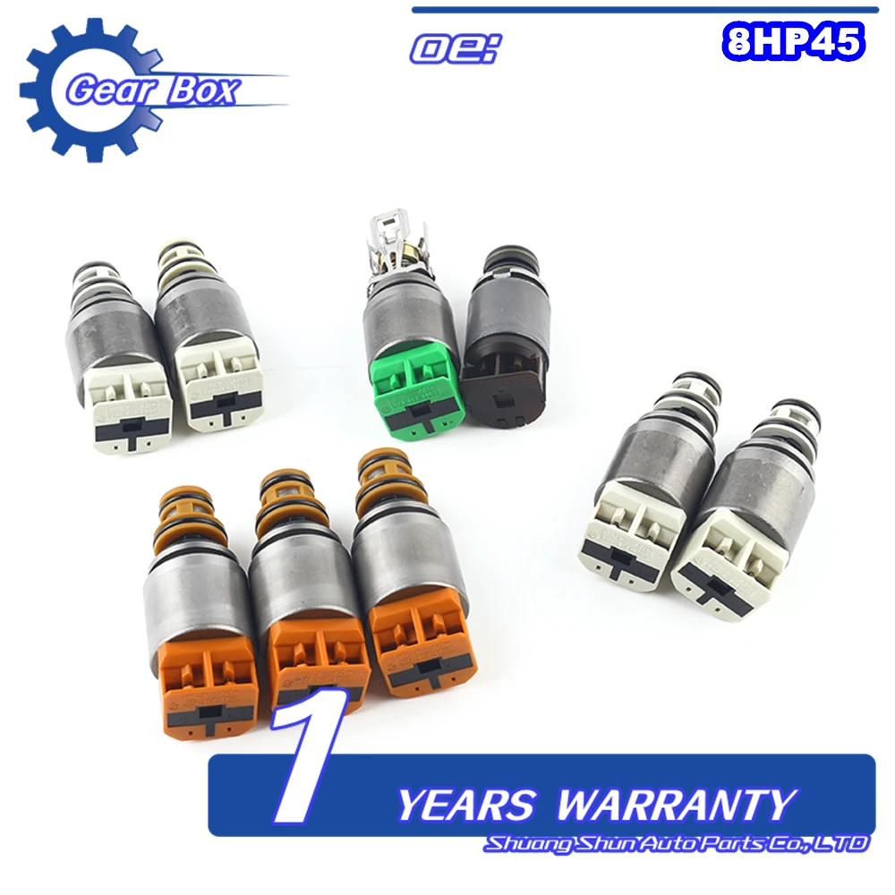 Auto Parts 9PCS Genuine 8HP45 8HP50 8HP70 8HP55 Transmission Solenoid Kit for VW BMW X3 X5 Land Rover 1087298388