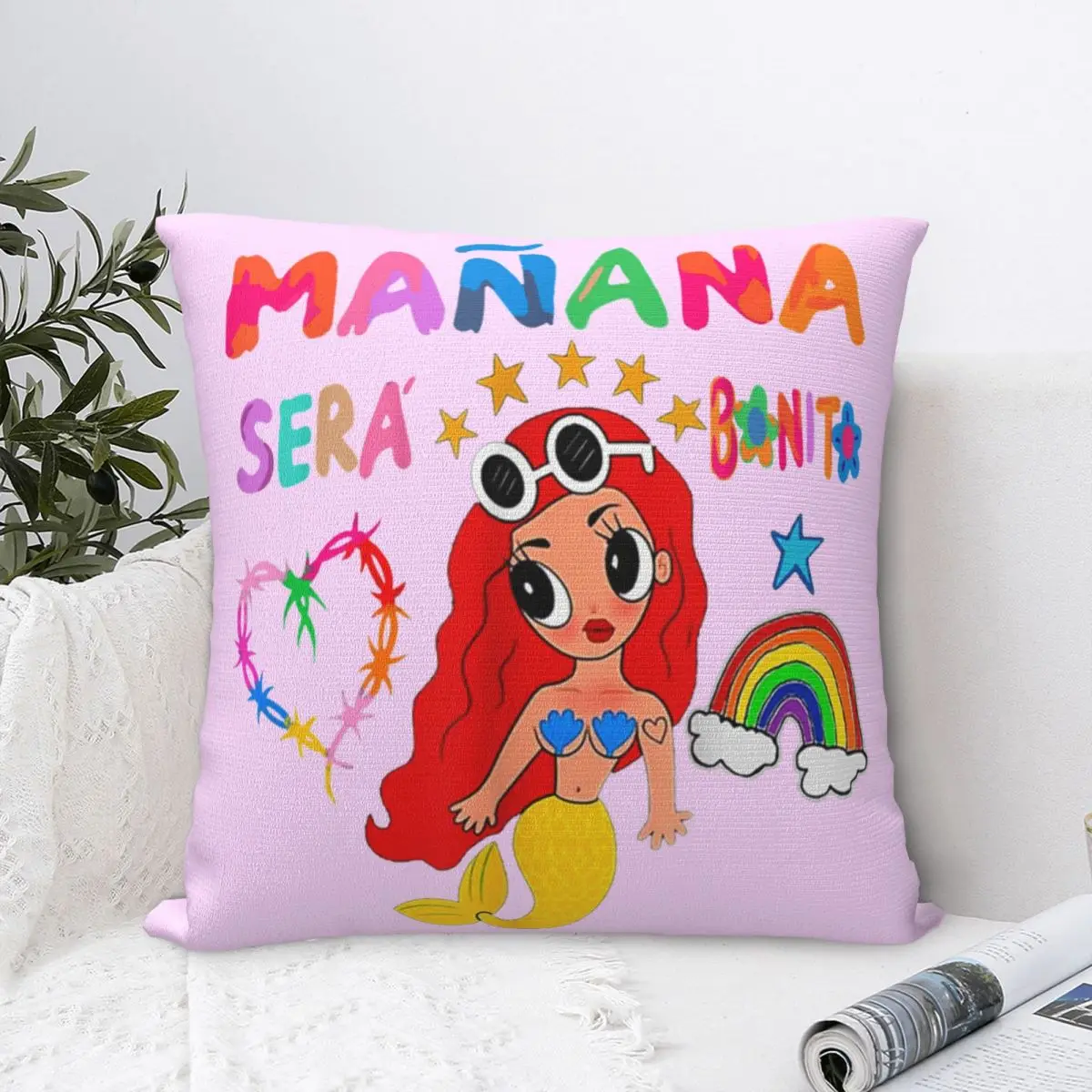 Karol G Manana Sera Bonito Pillow Cases Cushion Cover Customized Decor Pillowcase for Bed 45x45cm