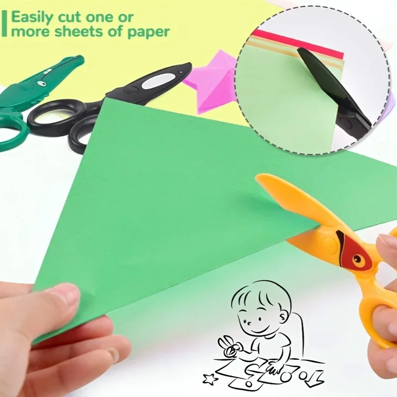 Preschool Training Scissors,Children Safety Pre-School Safety Scissors Art Craft Scissors image 4