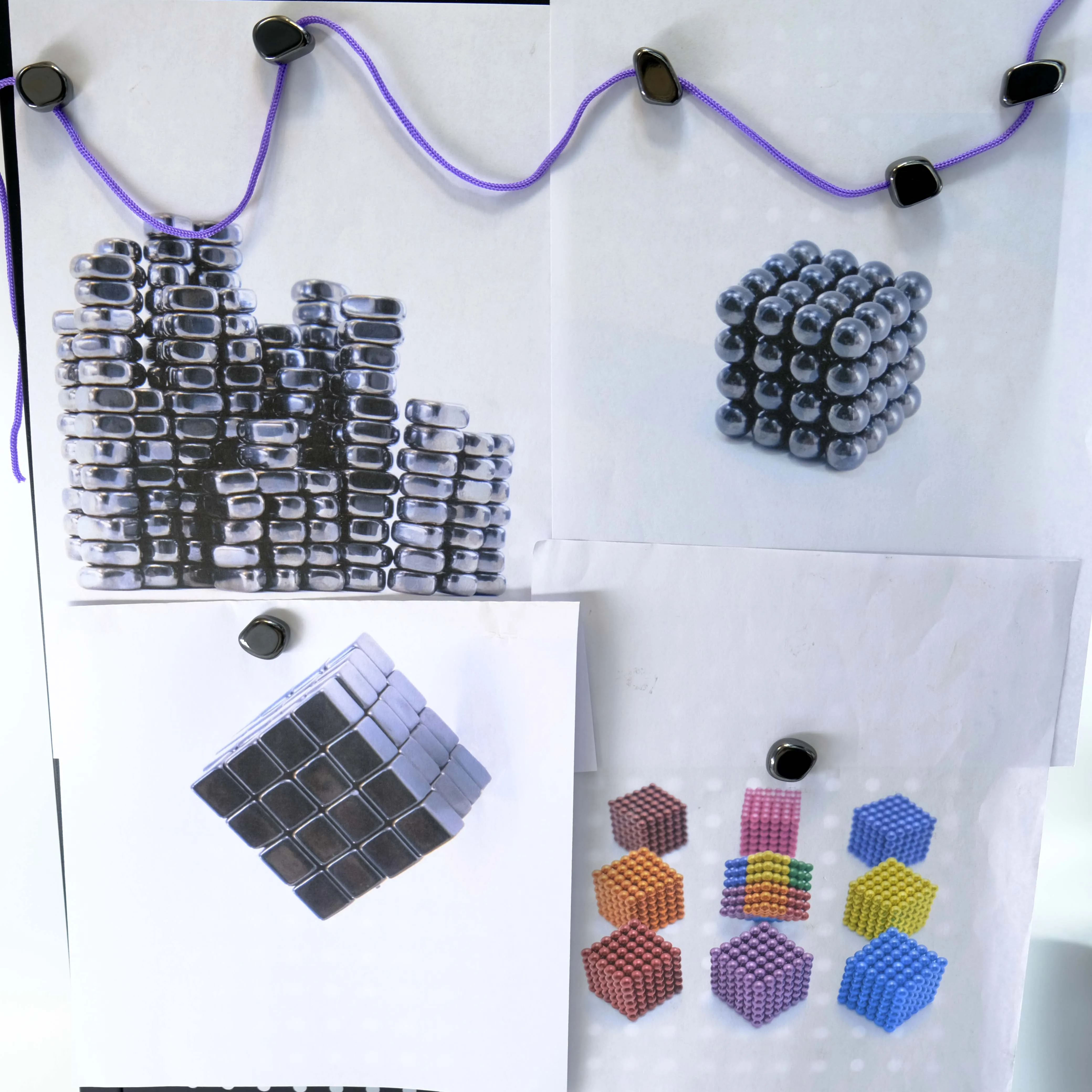 20 قطعة مباراة اللون حبل الثلاجة المغناطيسي الحجر مجموعة DIY بها بنفسك صور جدار غير النظامية الأسود Lodestone الأسرة المغناطيس دبوس متعدد الوظائف #2