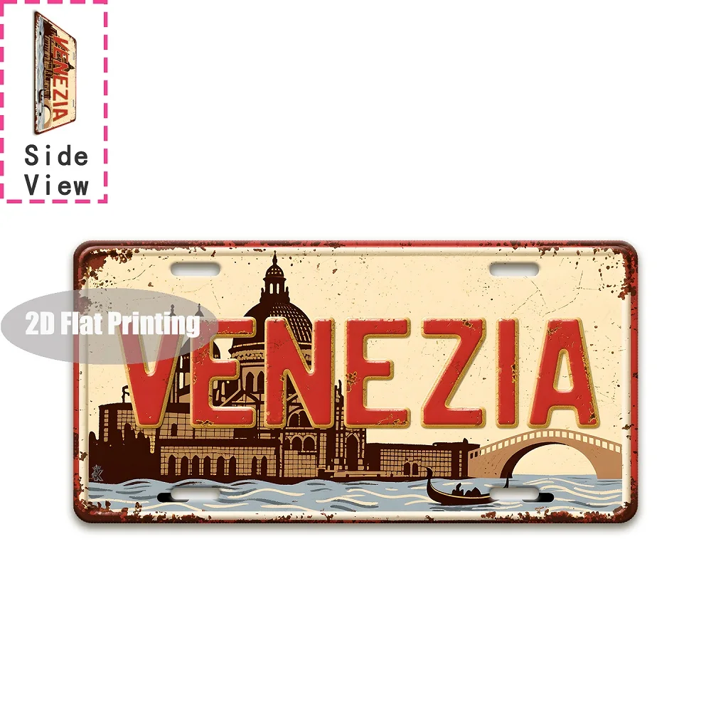 Tin Sign - Vintage Workshop City Year License Plate Metal Plaque Wall Decor for Home Bar Cafe