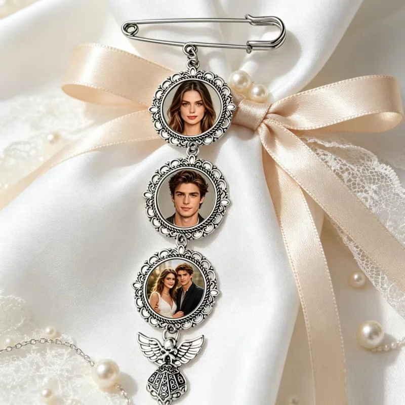Custom photo angel brooch, personalized, suitable for gifts or everyday decoration