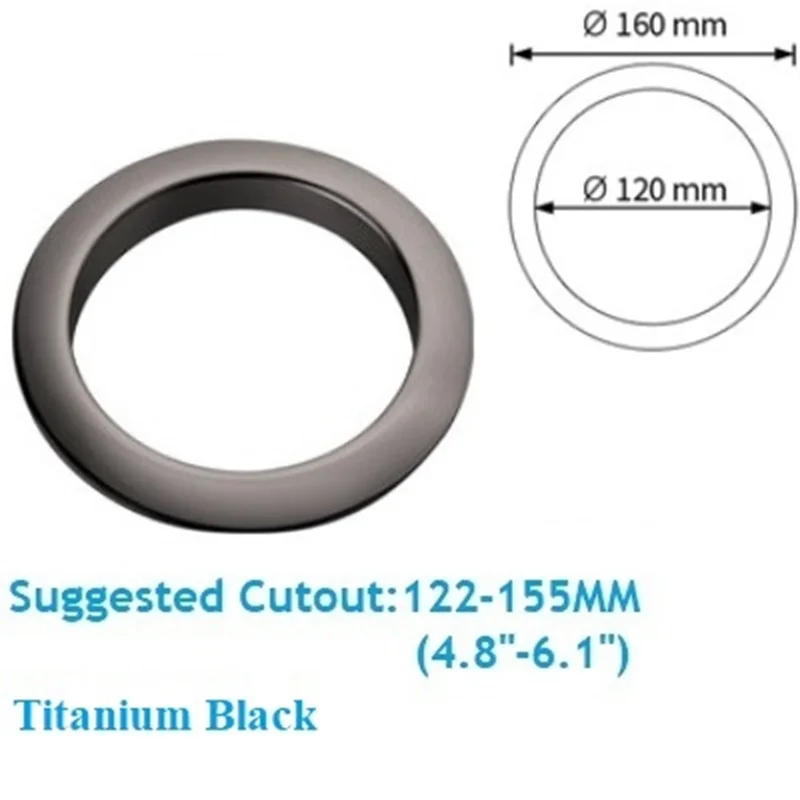 1Pc SUS304 Countertop Trash Grommet Sleeve Square Rectangular Round Rose Gold