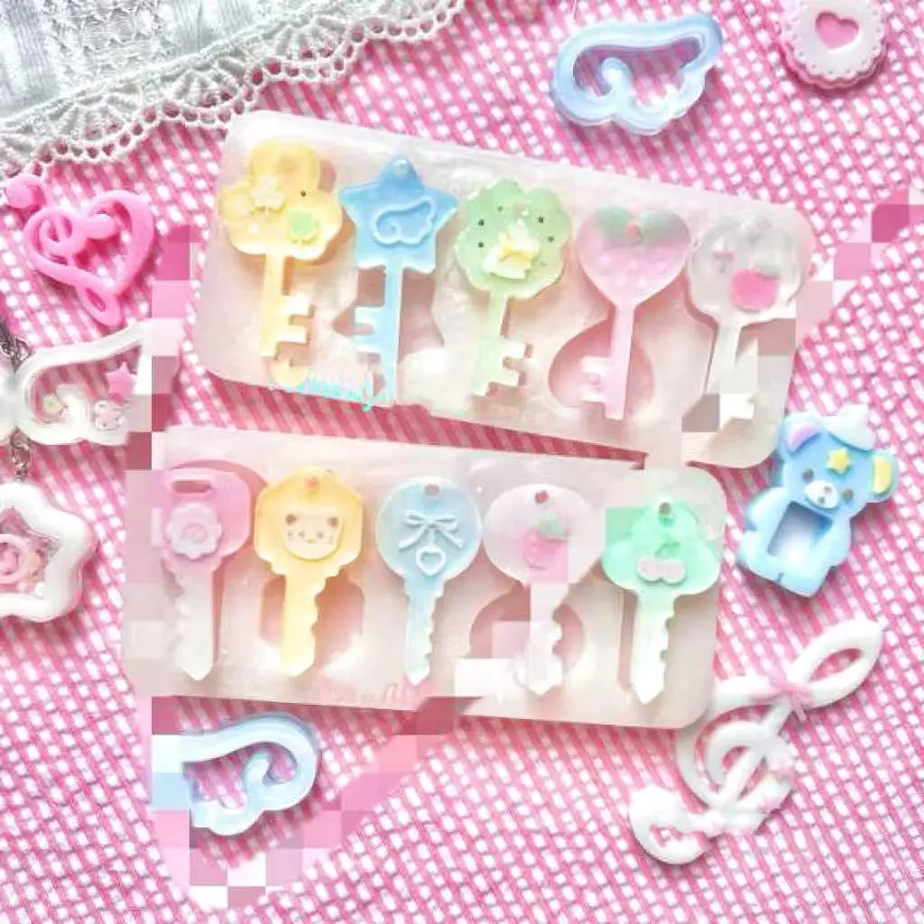 Keychain Resin Casting Mold Silicone Mold Accessories Resin Liquid Mold Resin Keychain Silicone Mold Resin Mold
