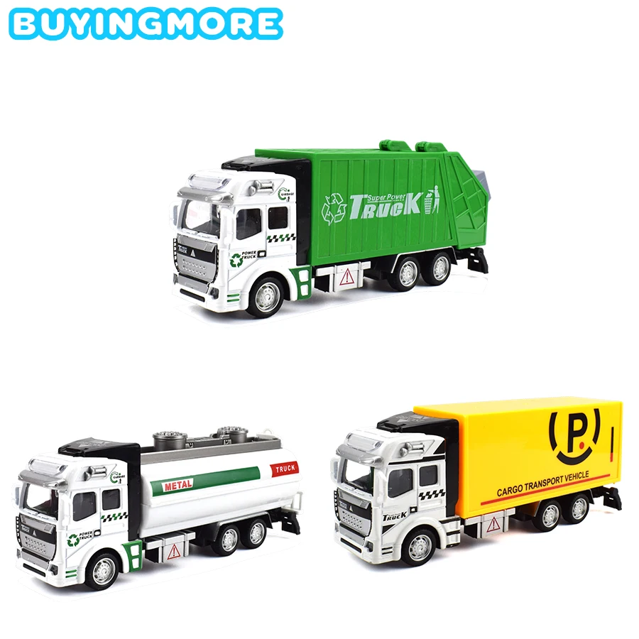 

3 Kinds Transport Vehicle Zinc Alloy Car Toys for Children Diecast Alloy Plastic Model Pull-back Vehicle Educational Toy for Boy