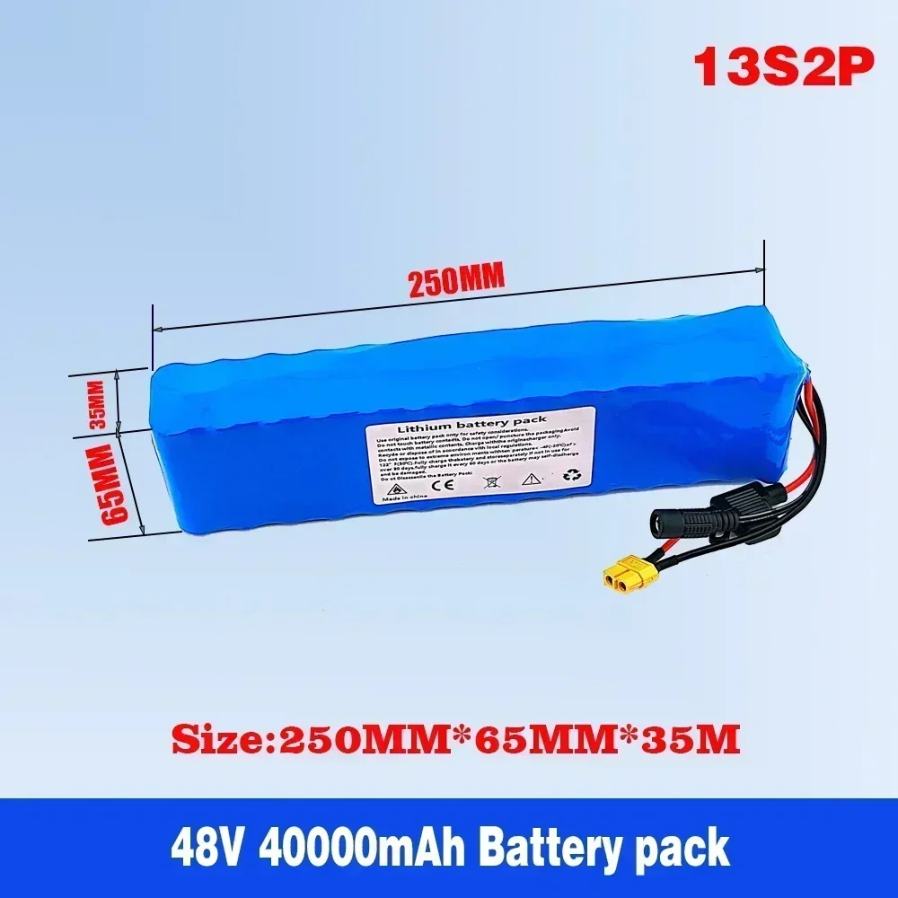 

New Battery 13S2P 48v 40Ah 18650 Lithium Ion Battery Pack Bike Conversion Kit Bafang 1000w and 54.6V 2A Charger