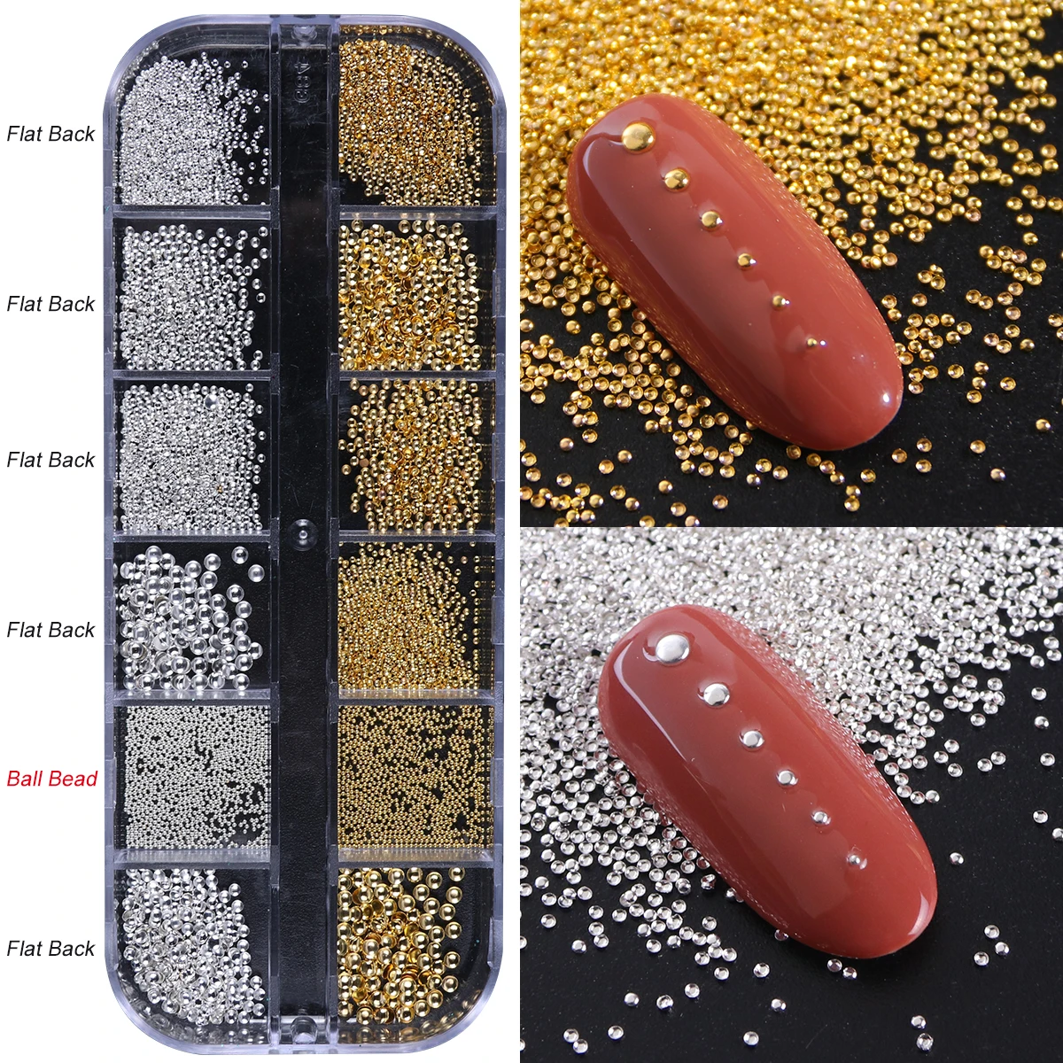 Mélange de perles dorées argen - Gold Foil Flakes avis et prix
