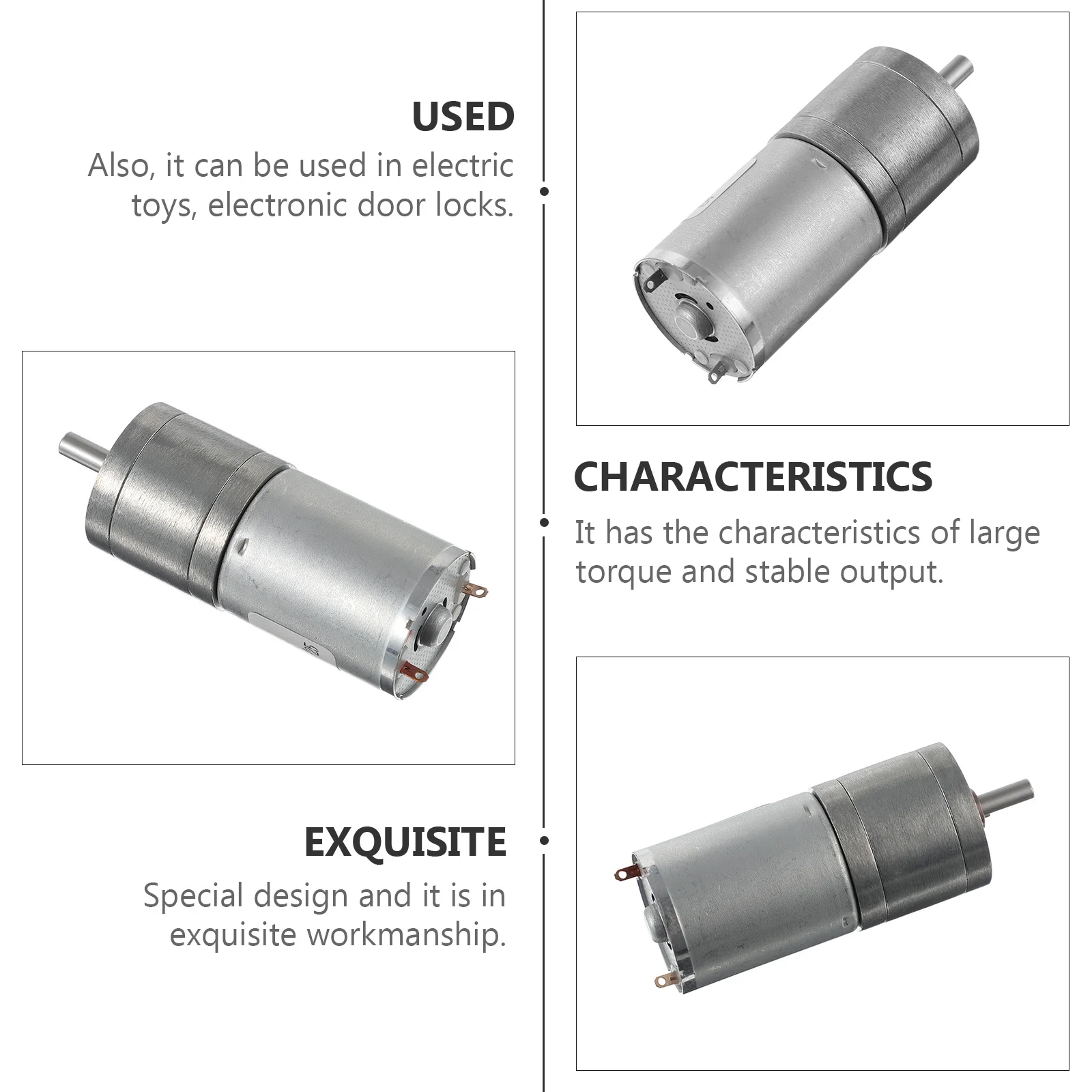 

Micro Geared Motor Dc 3-24V High Torque Reduction Electric Motor For Diy Robot Rc Car Mini Automotive Tools Stable Output