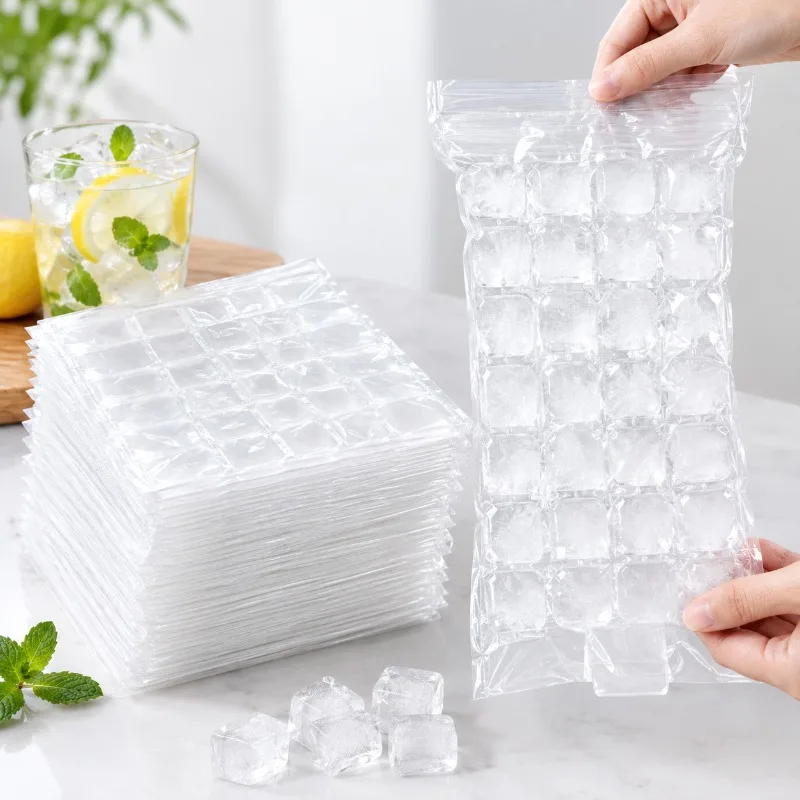 20/50PCS Disposable Ice Cube Bags Self Sealing Thickened Ice Making Bags Freezer Mold Household Party Drink Cooling Storage