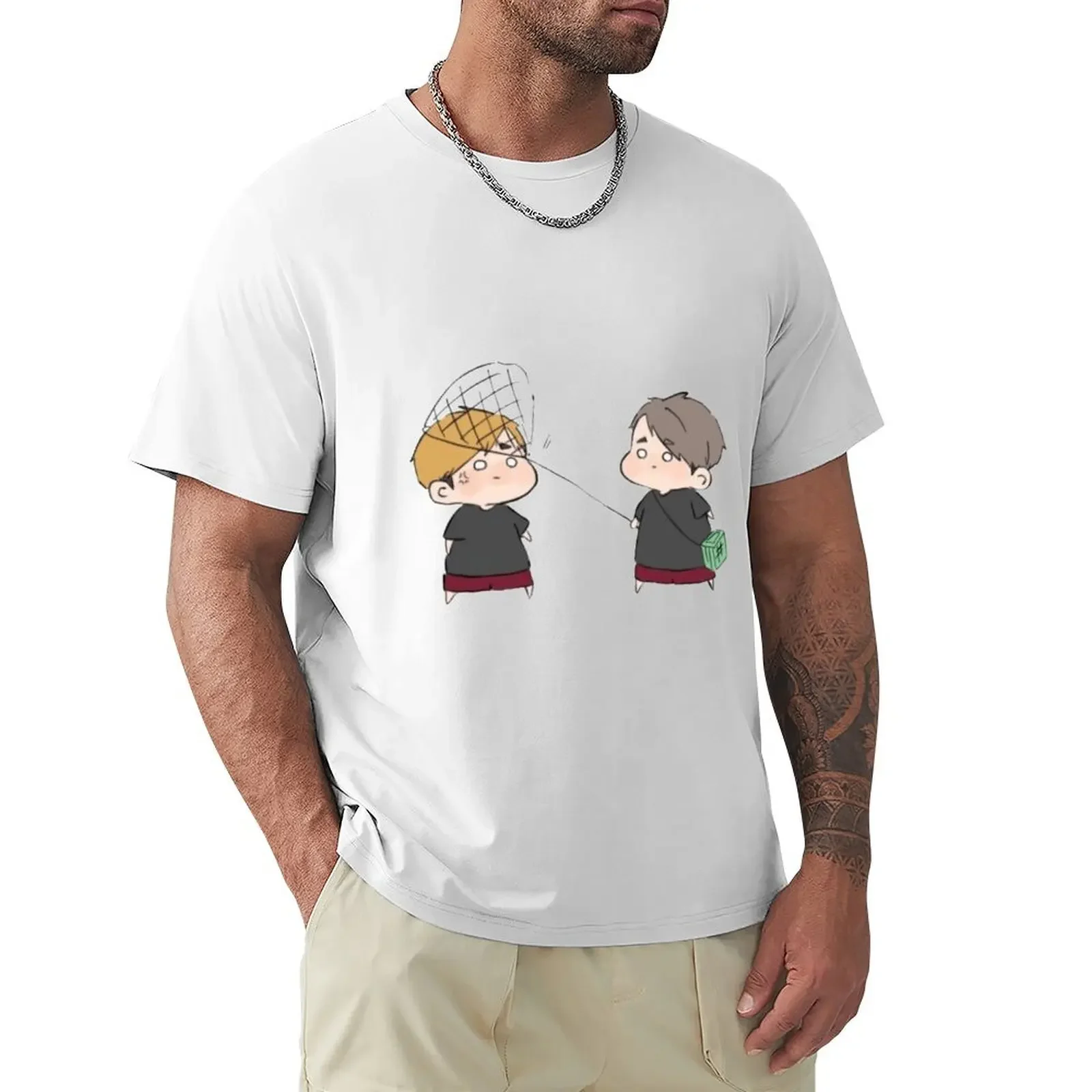 Miya and Atsumu Osamu Sticker T-Shirt customizeds hippie clothes t shirt for men