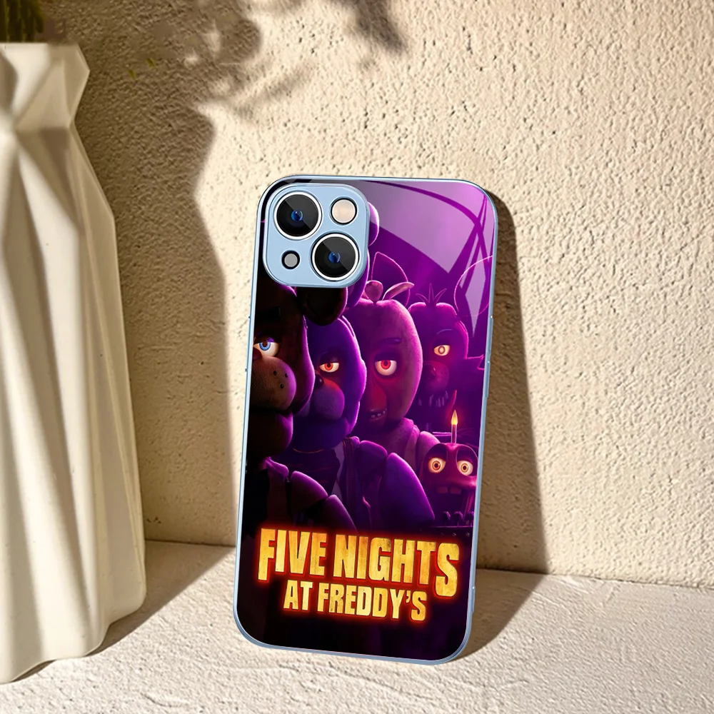 FNAF F-Five N-Nights At-Freddys Phone Case For IPhone 14 13 12 Mini 11 Pro XS Max X XR 14 Plus Tempered Glass Cover