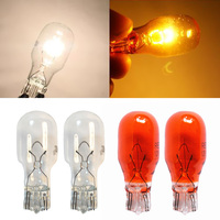2Pcs Car Glass T15 W16W Halogen Bulb Interior Light Automotive White/Amber Clear 12V