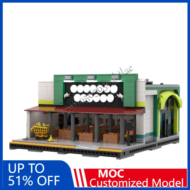 1322 PCS Bau Bauernmarkt MOC Anpassen Modulare Baustein Modell Pädagogisches Kreative DIY Montage Spielzeug Geschenk