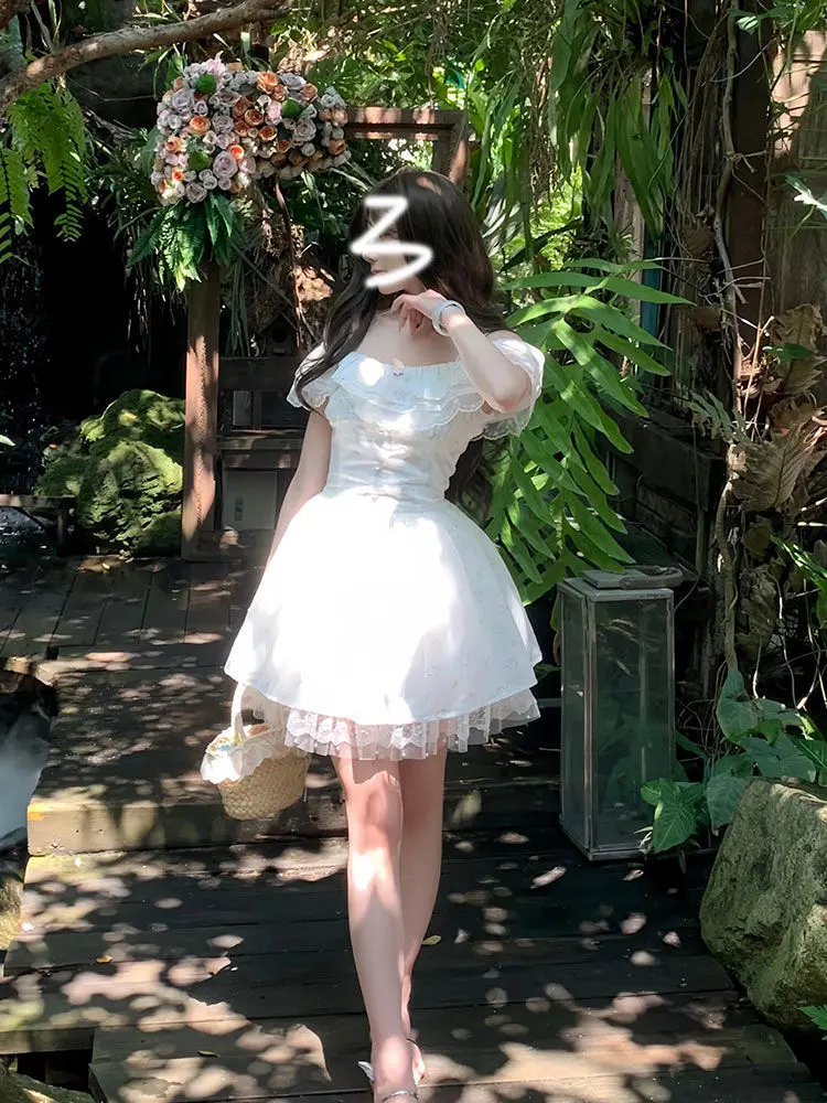 Vestidos femininos tule pérola bordado em camadas saia aniversário princesa doce sonhador fada bolo artístico elegante evento especial