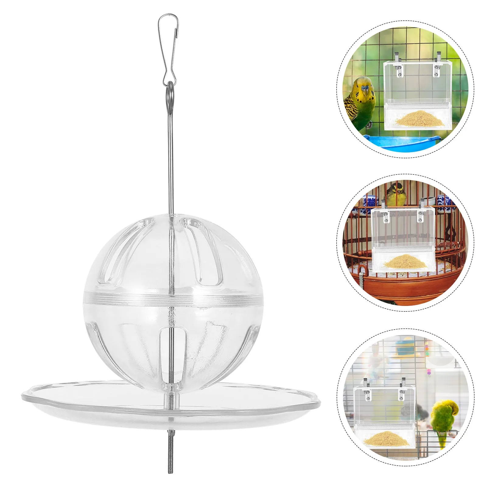 Pet Parrot Foraging Feeder Foraging Perforated Ball for Birds Treat Dispenser Reusable Bird Feeding Apparatus for Mental