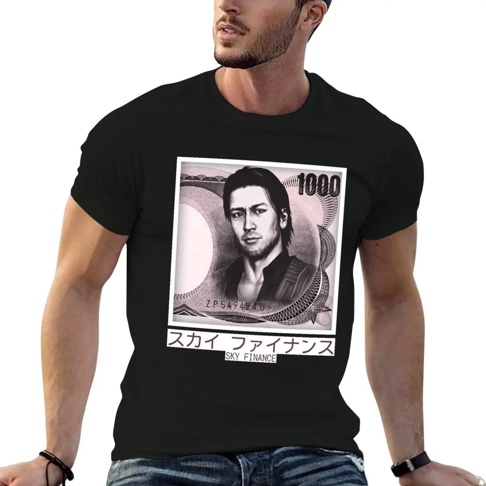 

Akiyama 1000 Yen Shirt T-Shirt black cotton t-shirt plain for man package anime tshirt cotton t shirt pack T-shirt