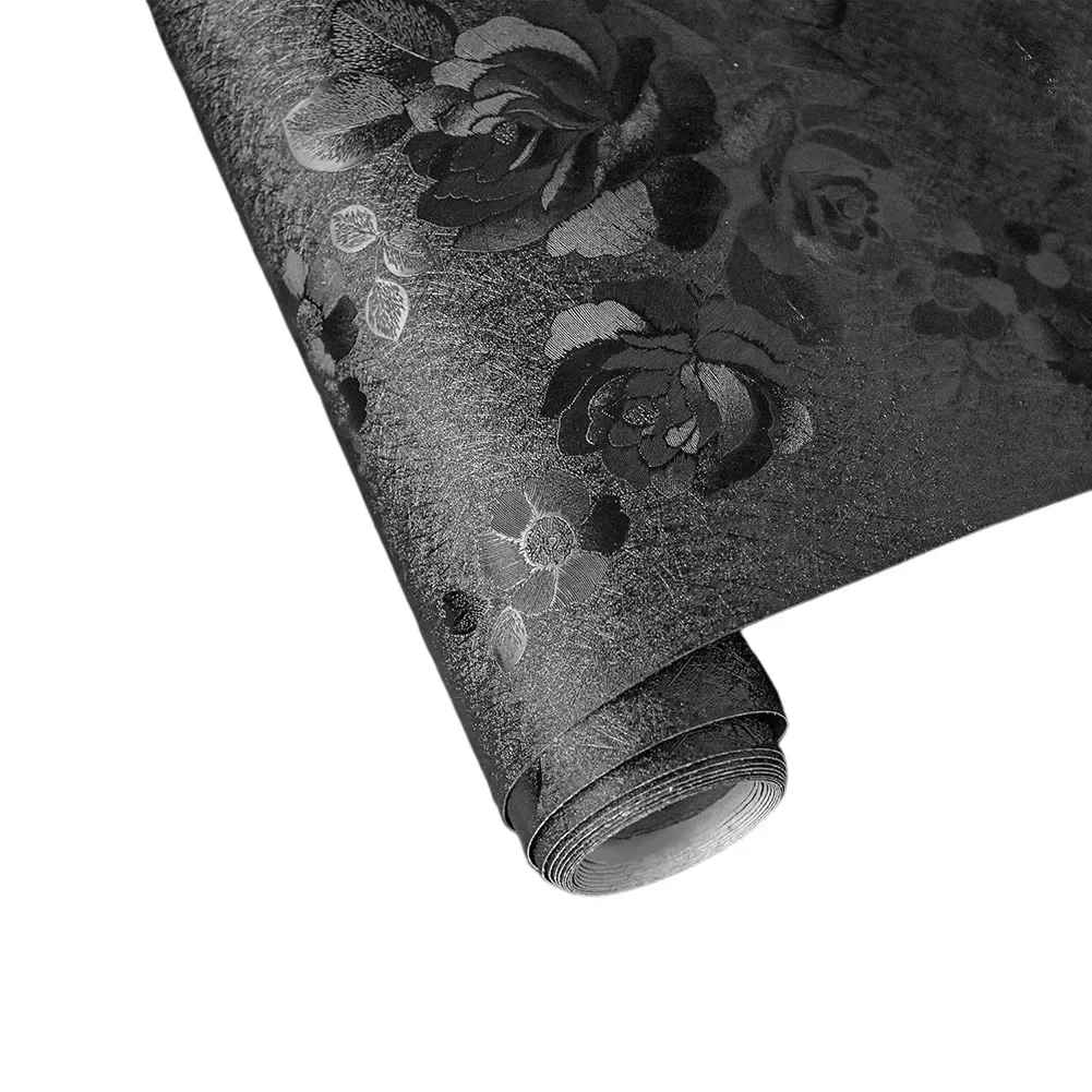 

Versatile Home Decor Background Easy Install Wallpaper Black Wallpaper Atmospheric Space Decorative Floral Pattern