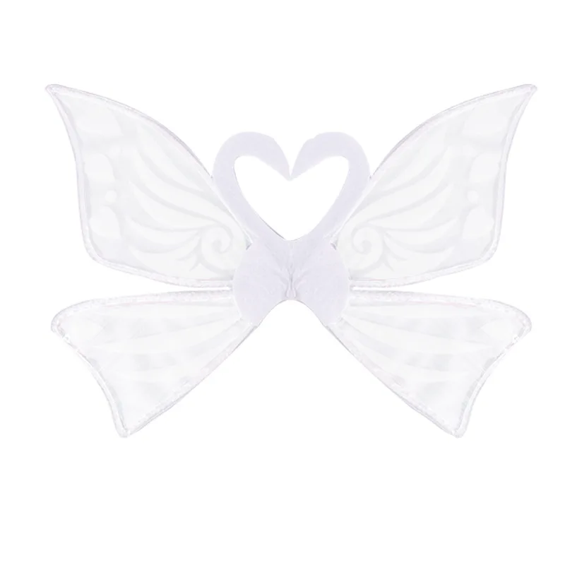 Halloween Butterfly Cosplay Colorful fairy Wings Costume for Kid Performance swan wings