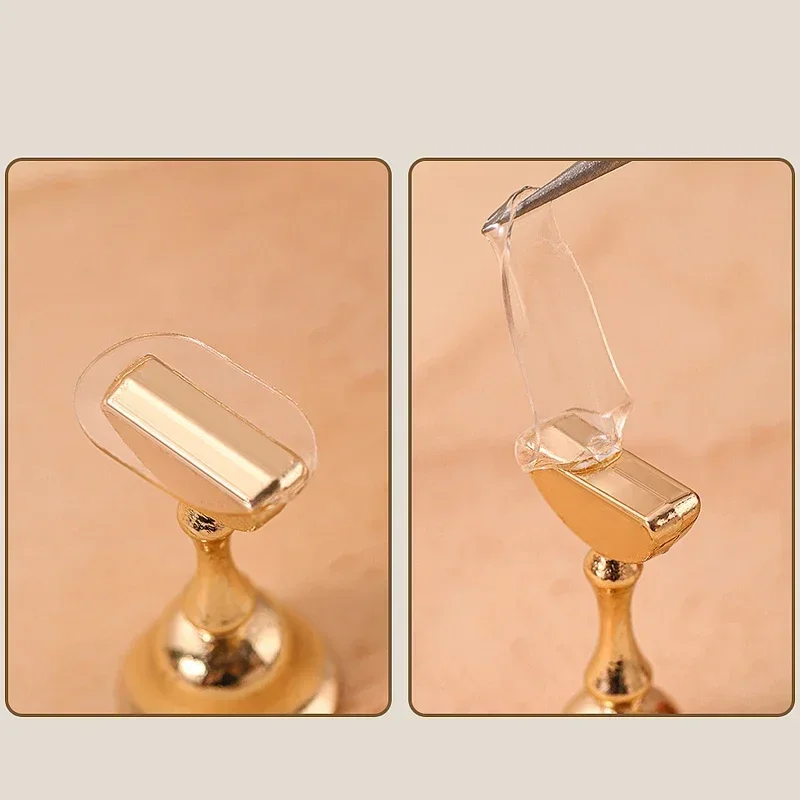 600 قطعة مسمار شريط لاصق على الوجهين للأظافر نصائح حامل Traceless شفافة مانيكير قطاع الأظافر كاذبة عرض موقف أدوات