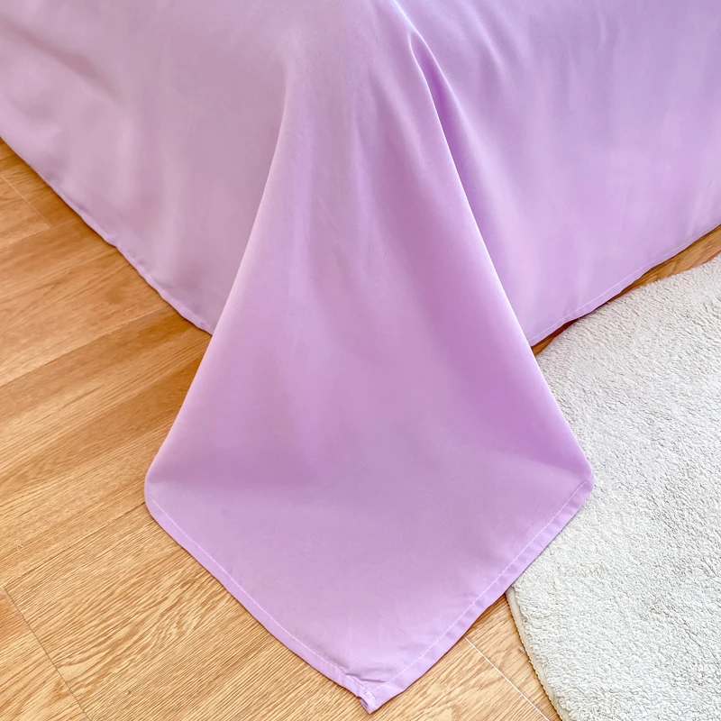 4pcs Simple Color Stripes Duvet Cover Set Cute Green Pink Bedding Big Eye Pattern Pillowcases Comforter Cover with 1 Bed Sheet