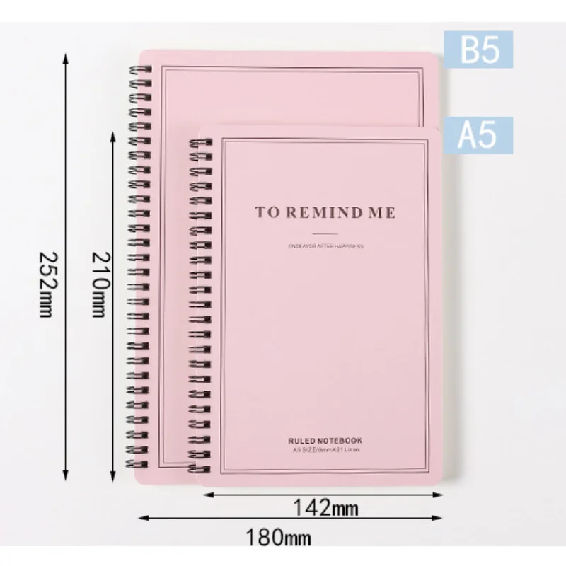 A5 B5 Spiral Book Notebook To-Do กระดาษเรียงราย Journal ไดอารี่ Sketchbook สำหรับอุปกรณ์สำหรับโรงเรียน Stationery Store