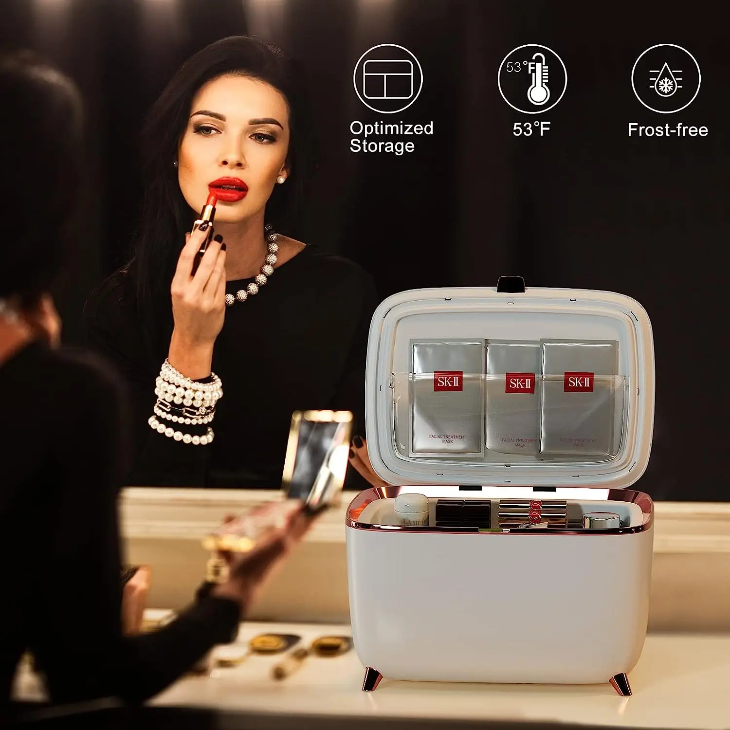 Portable Cosmetic Fridge 9l Skin Care Fridge Cosmetic Beauty Refrigerator Mini Fridge