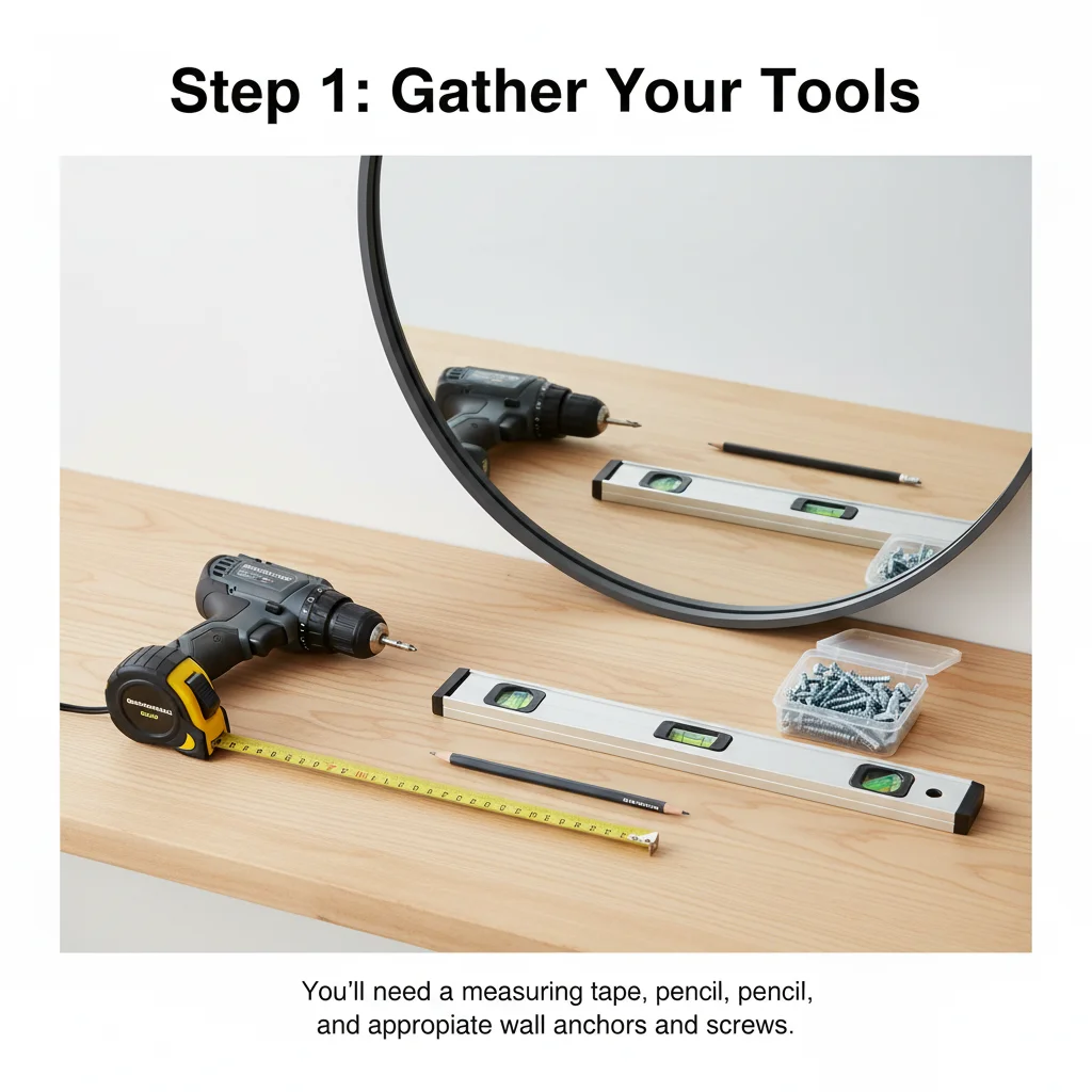 مرآة حائط مستديرة سوداء مقاس 20 بوصة لديكور المنزل الحديث، مثالية لغرفة المعيشة أو غرفة النوم أو الحمام