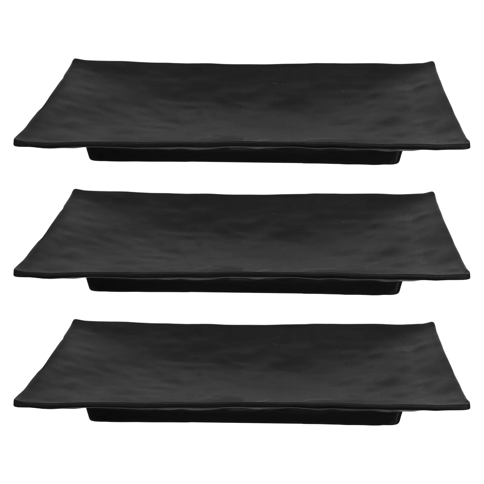 

3 Pcs Sushi Plate Set Platter Serving Dessert Decorative Food Plates Tray Rectangular Japanese