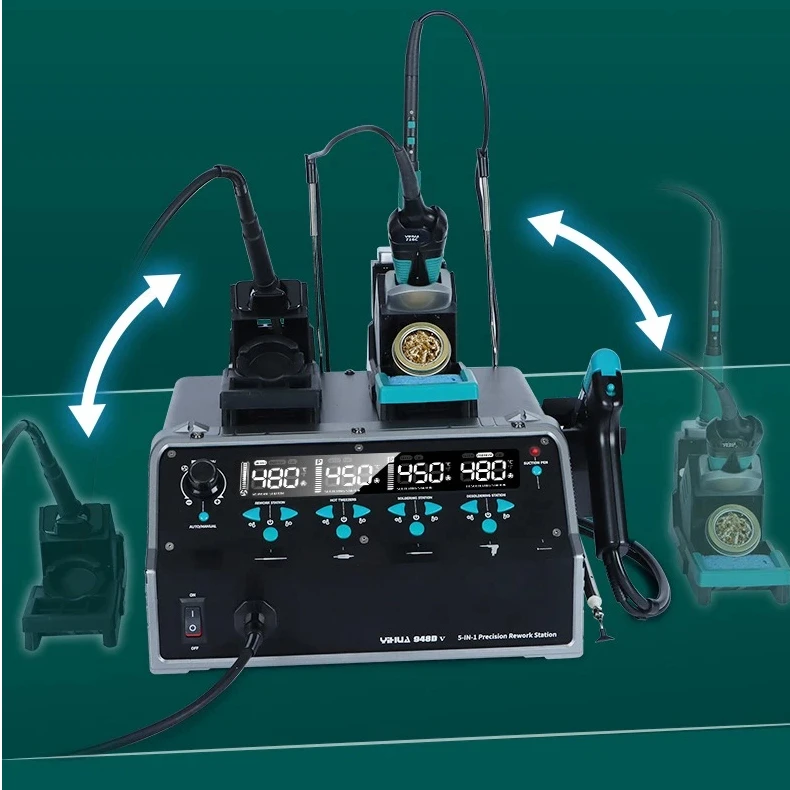 

YIHUA 948D-V Hot Air Soldering Station Iron Desoldering Gun Maintenance Welding Station Tool