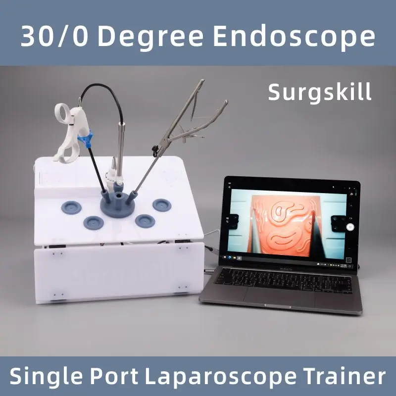 Imagem -06 - Fls Único Porto Laparoscópico Cirurgia Treinador Caixa Simulador de Treinamento 030 Graus hd Endoscópio Câmera com Instrumentos