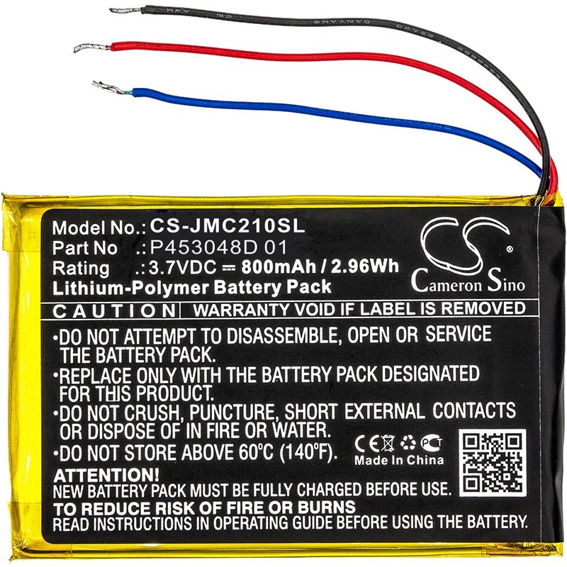 

Li-Polymer Speaker Battery for JBL,3.7v,800mAh,Clip 2 Special Edition,P453048D 01