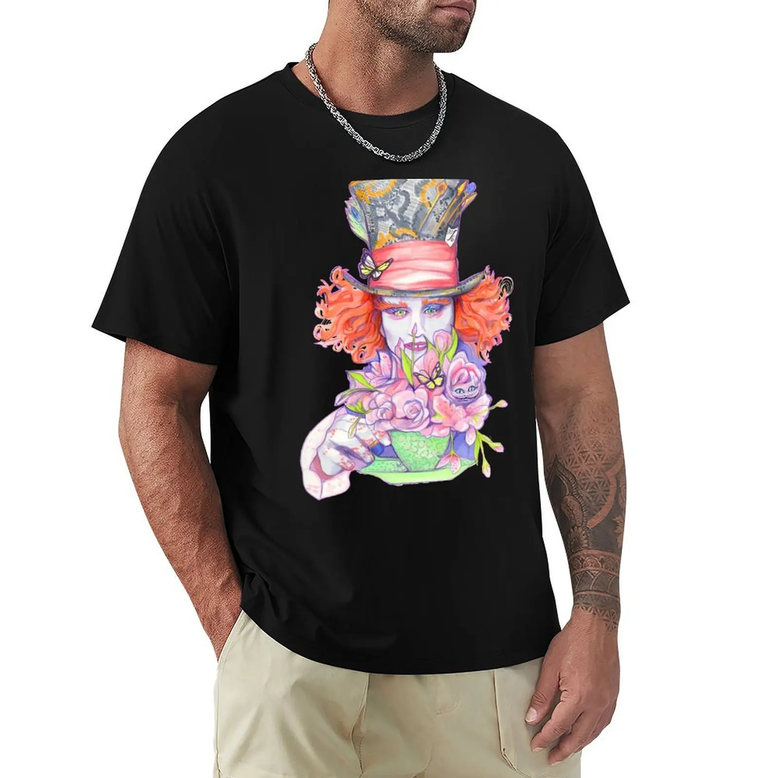Mad Hatter T-Shirt Casual Daily Wear Short Sleeve Top