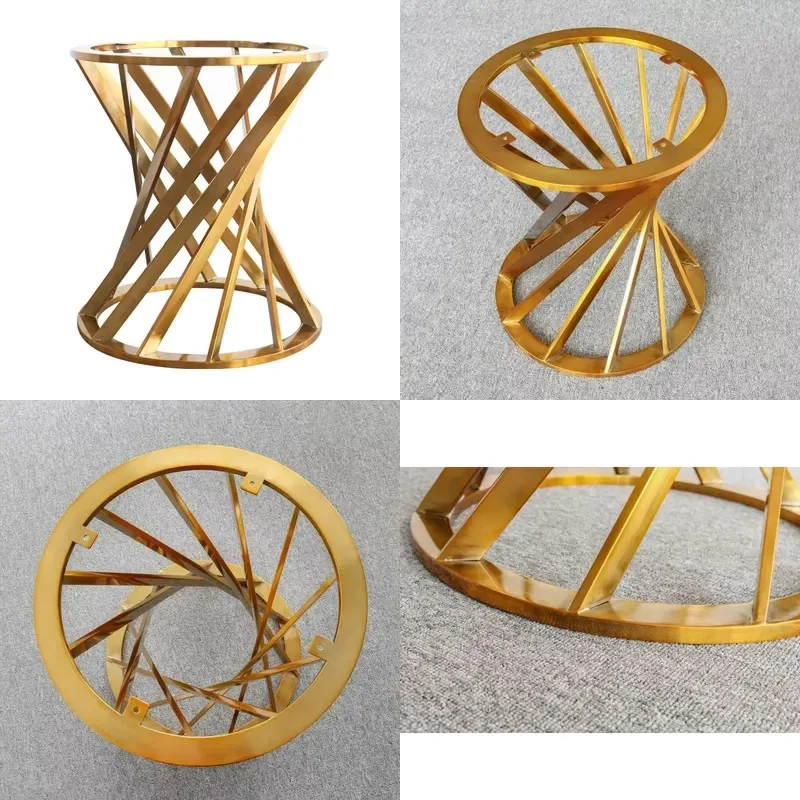 Modern Gold Metal Round Coffee Table Legs Stainless Steel Base for Living Room Hotel Hospital Outdoor Use