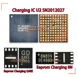 U2 SN 2012027   +8N(Q4EE) Conjunto de circuitos integrados de carga Eeprom para iPhone 15 16 Series 15Pro 15ProMax 16 Plus