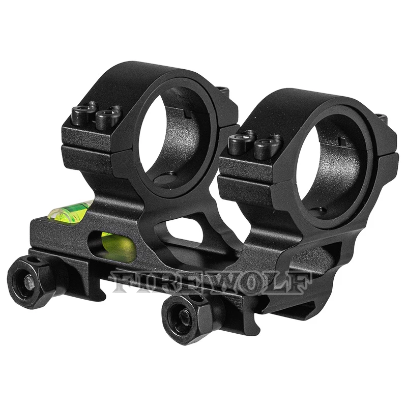 One Piece Aluminum Scope Mount Suit 25.4mm 30mm Double Rings With Precision Bubble level For 20mm Picatinny Rail